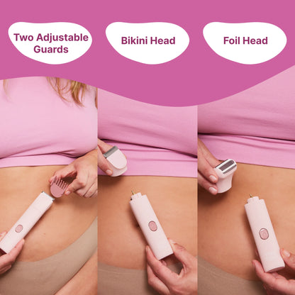 Smoothie Bikini Trimmer, Waterproof Electric Shaving Razor for Women (Mint)
