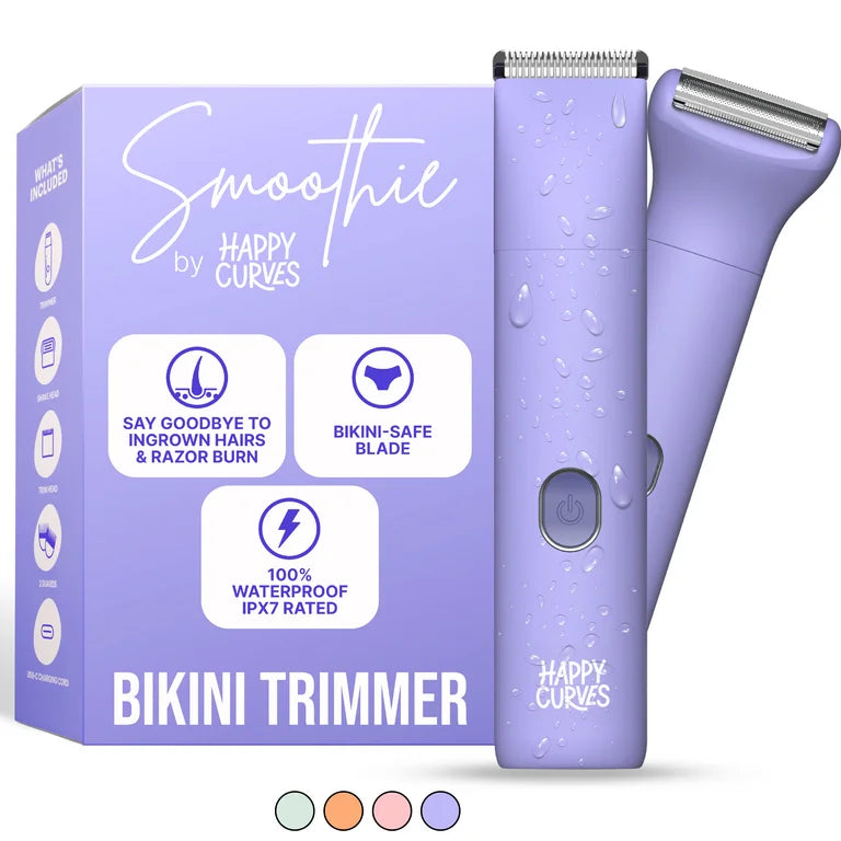 Smoothie Bikini Trimmer, Waterproof Electric Shaving Razor for Women (Mint)